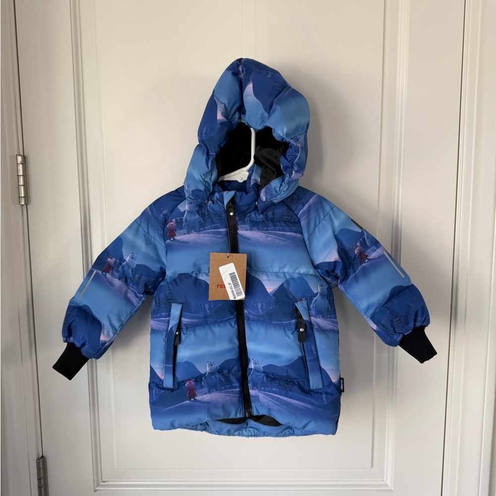 Reima Moomin Lykta Kids Winter Snow Jacket 2T Removable Hood - NEW